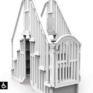 מדרגות לכניסה לבריכה – משני הצדדים מפוארות